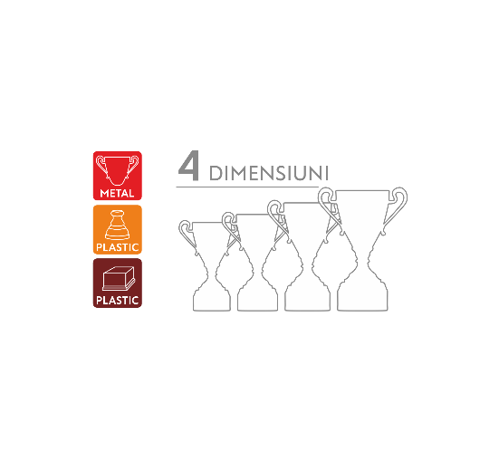 Cupa Premium – metal si plastic, 4 dimensiuni disponibile (infografic produs)