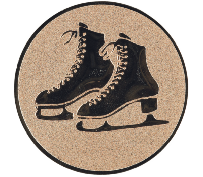 Insertie sport bronz cu simbol de patinaj, potrivita pentru medalie, cupa sau trofeu