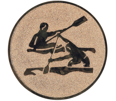 Insertie sport bronz cu figura de caiacist, potrivita pentru medalie, cupa sau trofeu