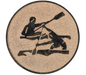 Insertie sport bronz cu figura de caiacist, potrivita pentru medalie, cupa sau trofeu