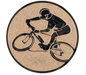 Insertie sport bronz cu figura de ciclist MTB, potrivita pentru medalie, cupa sau trofeu