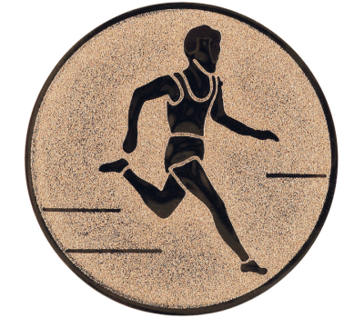 Insertie sport bronz cu figura de alergator, potrivita pentru medalie, cupa sau trofeu