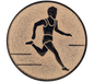 Insertie sport bronz cu figura de alergator, potrivita pentru medalie, cupa sau trofeu