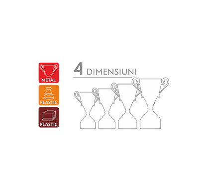 Cupa Premium – metal si plastic, 4 dimensiuni disponibile (infografic produs)