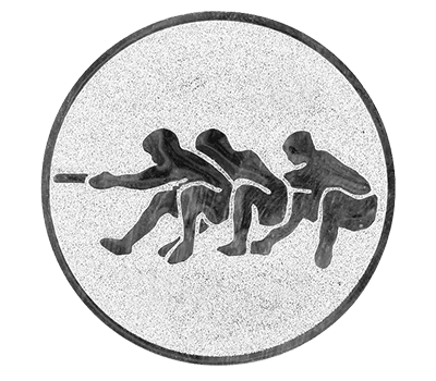 Insertie sport argintie cu echipa la trasul de franghie, potrivita pentru medalie, cupa sau trofeu
