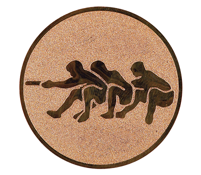 Insertie sport bronz cu echipa la trasul de franghie, potrivita pentru medalie, cupa sau trofeu