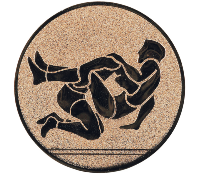 Insertie sport bronz cu figura de luptatori, potrivita pentru medalie, cupa sau trofeu