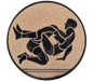 Insertie sport bronz cu figura de luptatori, potrivita pentru medalie, cupa sau trofeu