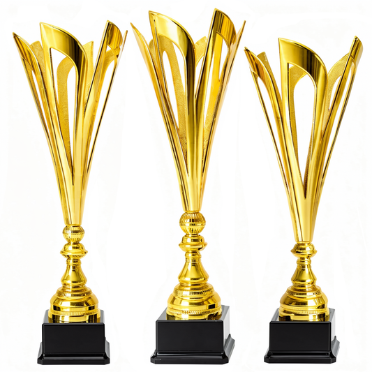 Trofeu standard auriu Seria 4824, disponibil in 3 dimensiuni