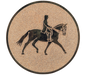 Insertie sport bronz cu figura de calaret in echitatie, potrivita pentru medalie, cupa sau trofeu