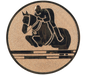 Insertie sport bronz cu figura de calaret, potrivita pentru medalie, cupa sau trofeu