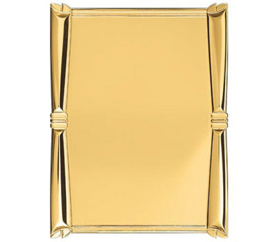 Placheta metalica aurie pentru premiere, format 8,5 x 13 cm