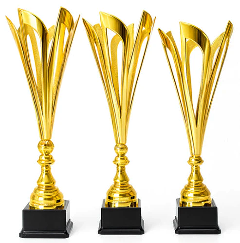 Trofeu standard auriu Seria 4824, disponibil in 3 dimensiuni