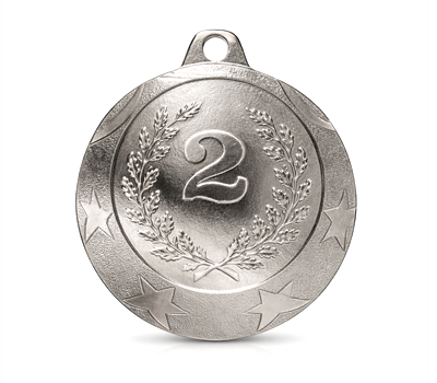 Medalie E425 argintie pentru competitii, personalizabila.