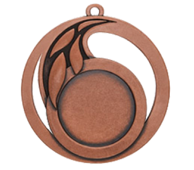 Medalie E516 bronz Ø50 mm pentru competitii, personalizabila.