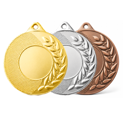 Medalie E568 Ø50 mm aur argint si bronz
