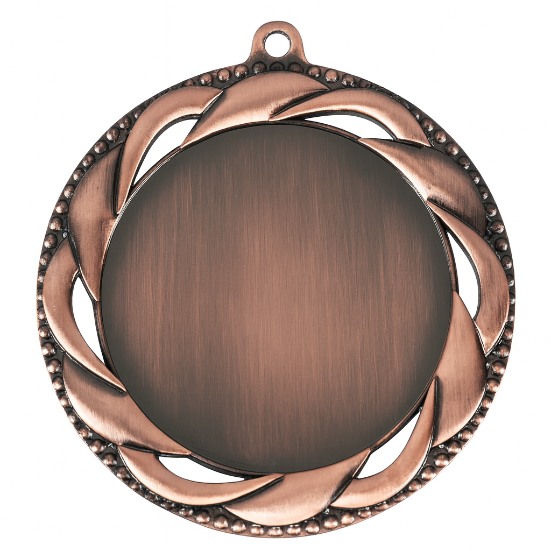 Medalie E706 aur Ø70 mm, cu centru pentru personalizare.