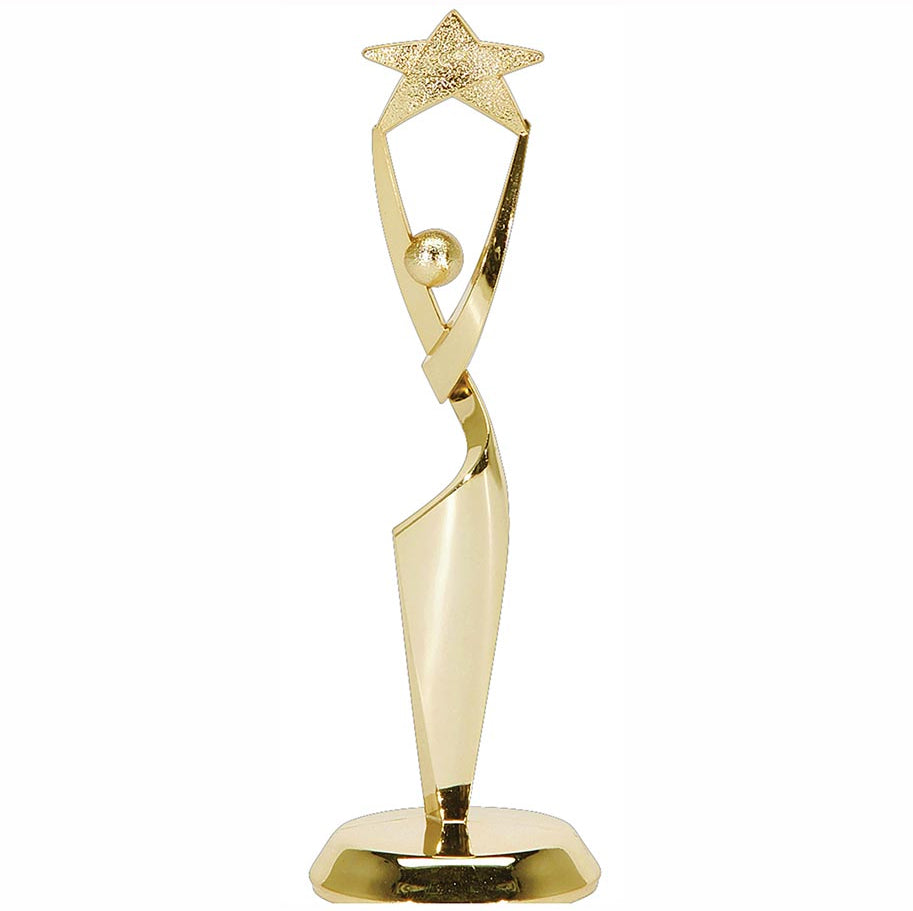 Figurine din plastic auriu Trofeu Stea Elegant