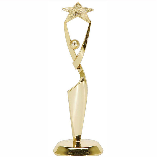 Figurine din plastic auriu Trofeu Stea Elegant