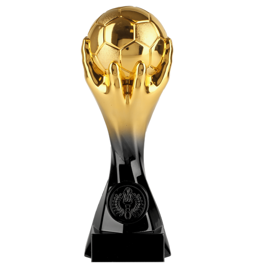 Trofeu fotbal auriu cu minge